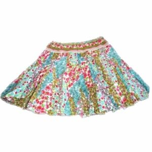 Phool Gypsy Boho Floral Lined Skirt 100% Cotton